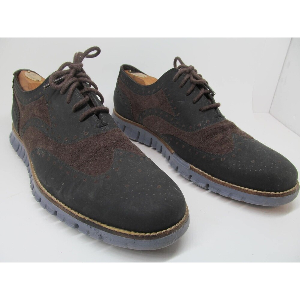Cole Haan Zero Grand two tone Suede Wingtip Mens Size US 10 M